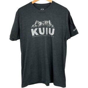 KUIU T Shirt Gray Sawtooth Mountain Range Short Sleeve Crew Neck Size Large L